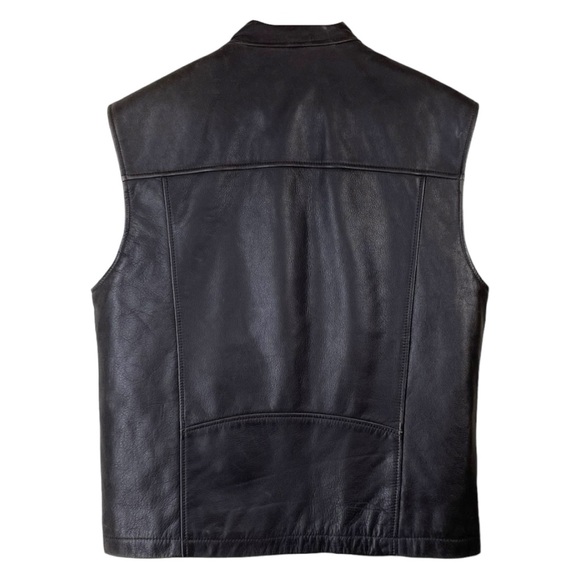 DANIER Dark Brown Quilted Leather Vest size Medium - Picture 2 of 8